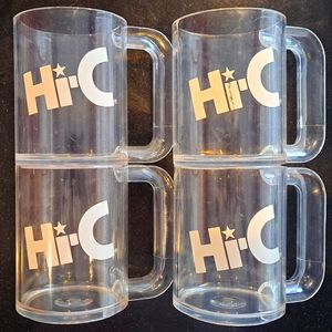 Vintage Hi-C clear plastic mugs
